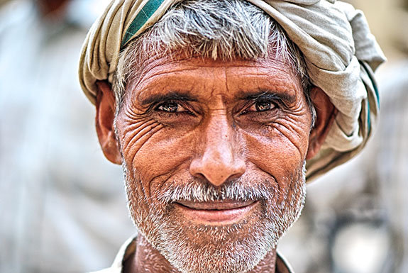 Smiling man, Delhi India, Chandni Chowk market