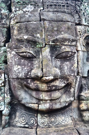 Frontal view, Bayon statues, Angkor Wat, Cambodia